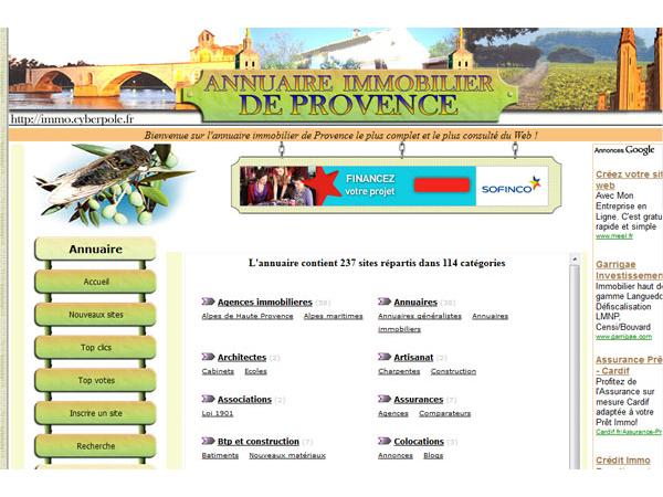Annuaire immobilier de Provence