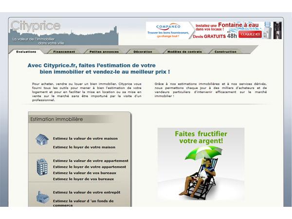 Cityprice.fr : evaluation gratuite de vos biens immobiliers